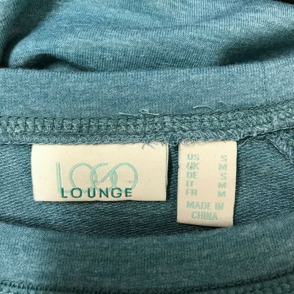 Logo Lounge Womens Teal Blue Oversized Scoop Neck Sweatshirt  S - Picture 6 of 9